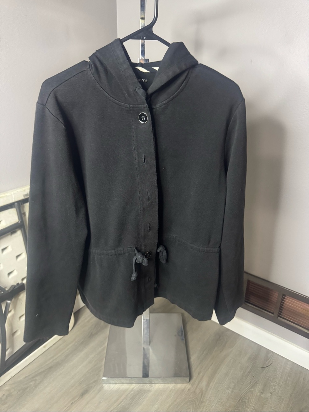 Liz Claiborne Black Hooded Blazer Jacket
